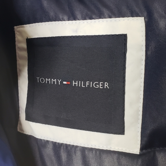 Tommy Hilfiger Taslan Retro Puffer Jacket Royal Blue And White Size Medium - Picture 8 of 11